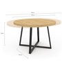 Voir la diapositive 5 : ID MARKET Table à manger extensible ronde SELMA 4-8 personnes bois et noir 120-160 cm