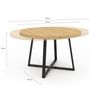Voir la diapositive 5 : ID MARKET Table à manger extensible ronde SELMA 4-8 personnes bois et noir 120-160 cm
