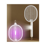 ZEROMOUSTIQUE Raquette à insectes Raquette anti moustique 3 en 1