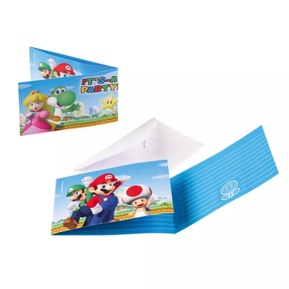  Invitations Super Mario x8