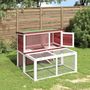 Voir la diapositive 1 : VIDAXL Clapier moka 102x90x84,5 cm bois de pin massif