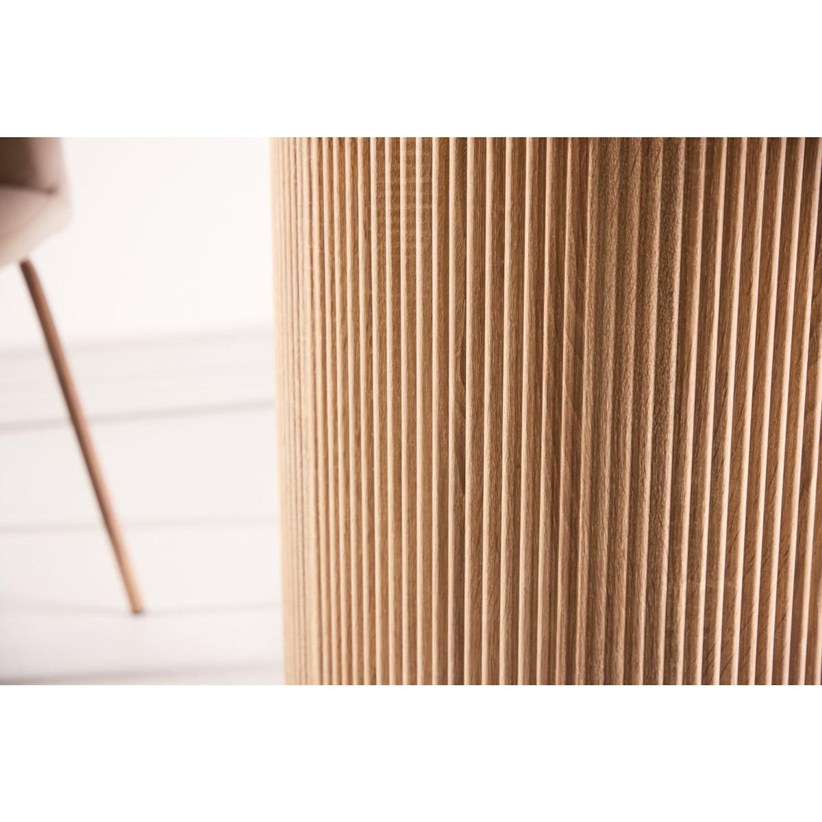 Paris Prix Table à Manger en Verre  Haron  120cm Blanc & Naturel