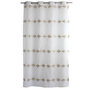 Voir la diapositive 1 : TOILINUX Voilage brodé horizontal EBENE - 140 x 240 cm - Blanc et beige