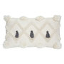 Voir la diapositive 1 : ATMOSPHERA Coussin Déco à Pompons  Row  30x50cm Gris