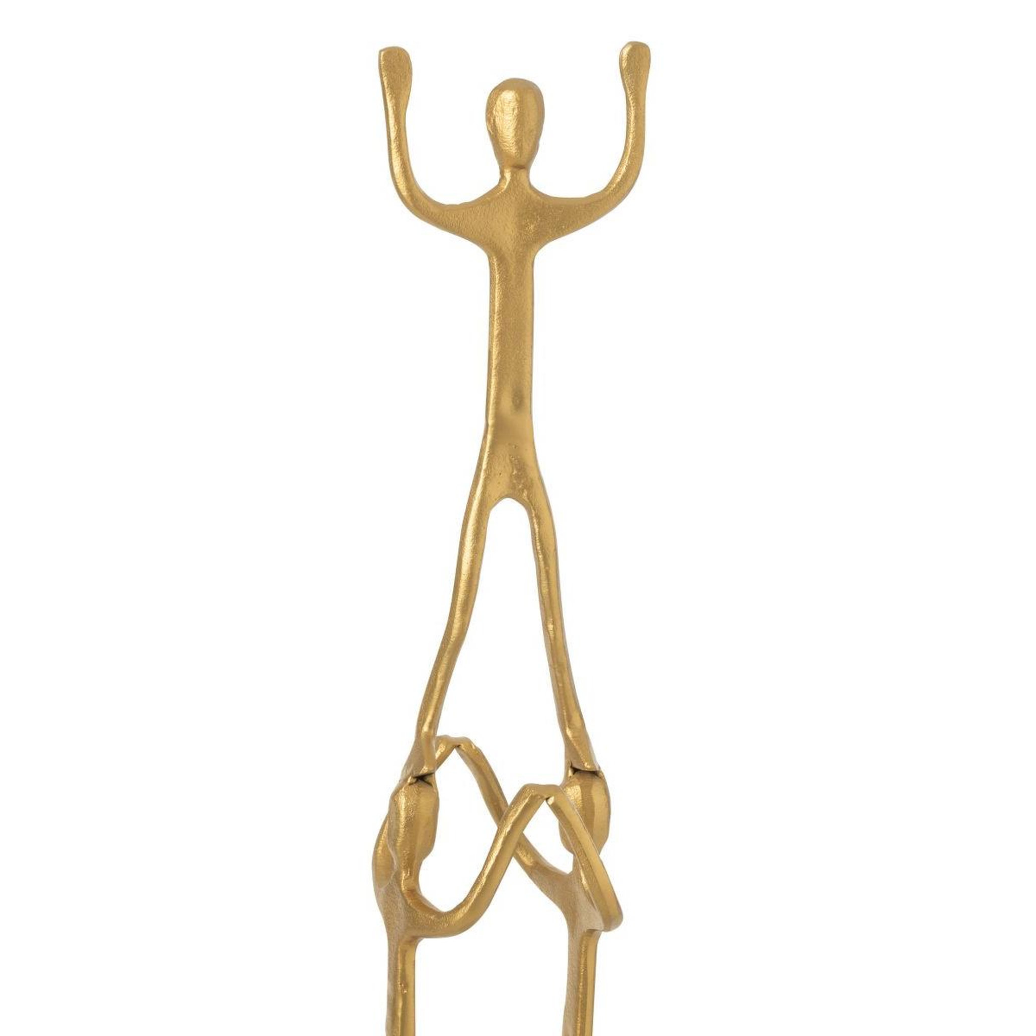 Voir la diapositive 3 : J-LINE Statue figurine en métal  tower  147cm doré