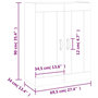 Voir la diapositive 6 : VIDAXL Armoire murale blanc 69,5x34x90 cm