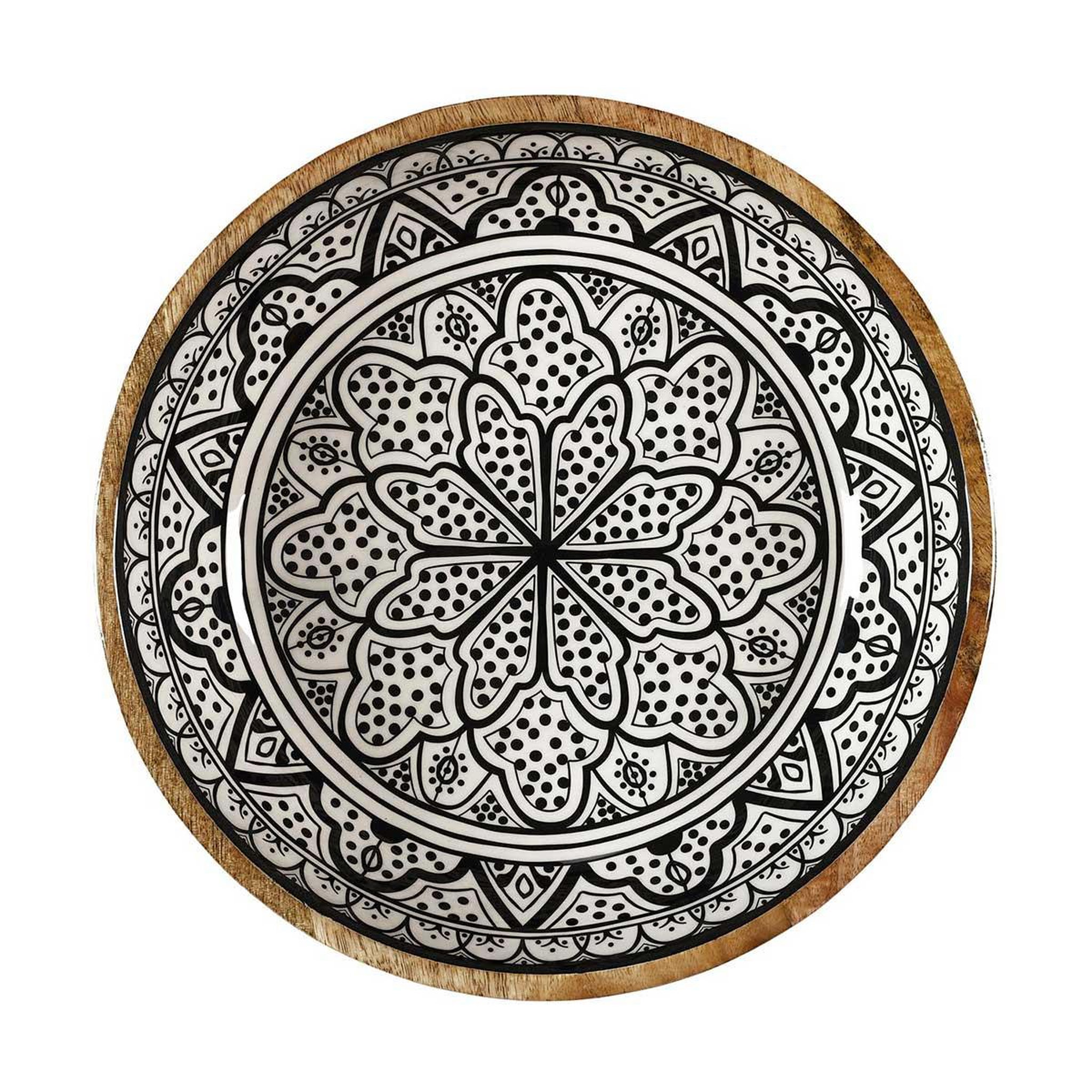 Voir la diapositive 2 : The Home Deco Factory Saladier en bois  dune  33cm noir