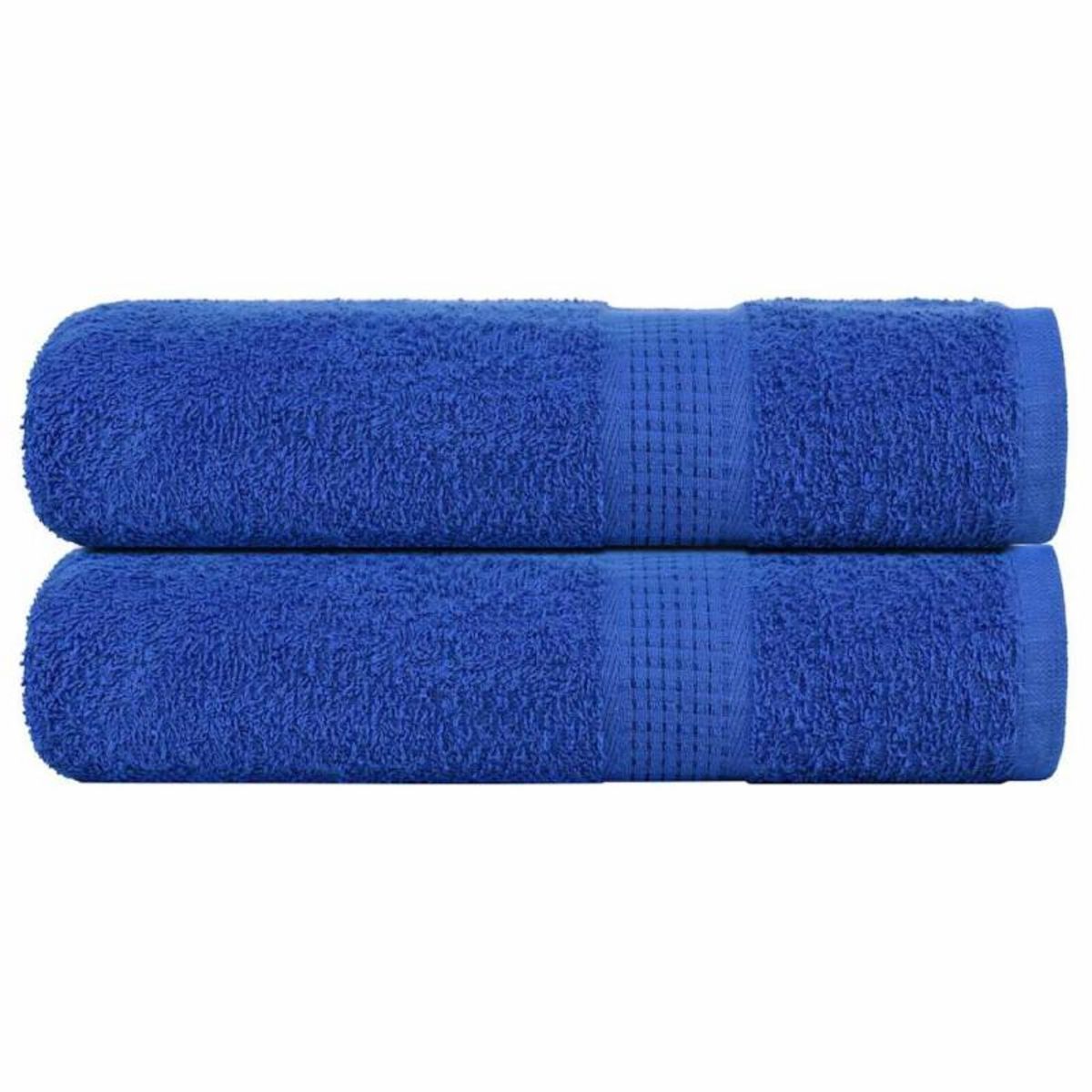VIDAXL Serviettes de douche 2 pcs bleu 70x140 cm 360 g m² 100% coton