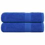 Voir la diapositive 1 : VIDAXL Serviettes de douche 2 pcs bleu 70x140 cm 360 g m² 100% coton