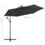 Voir la diapositive 6 : VIDAXL Parasol de jardin en porte-a-faux avec mat en aluminium noir