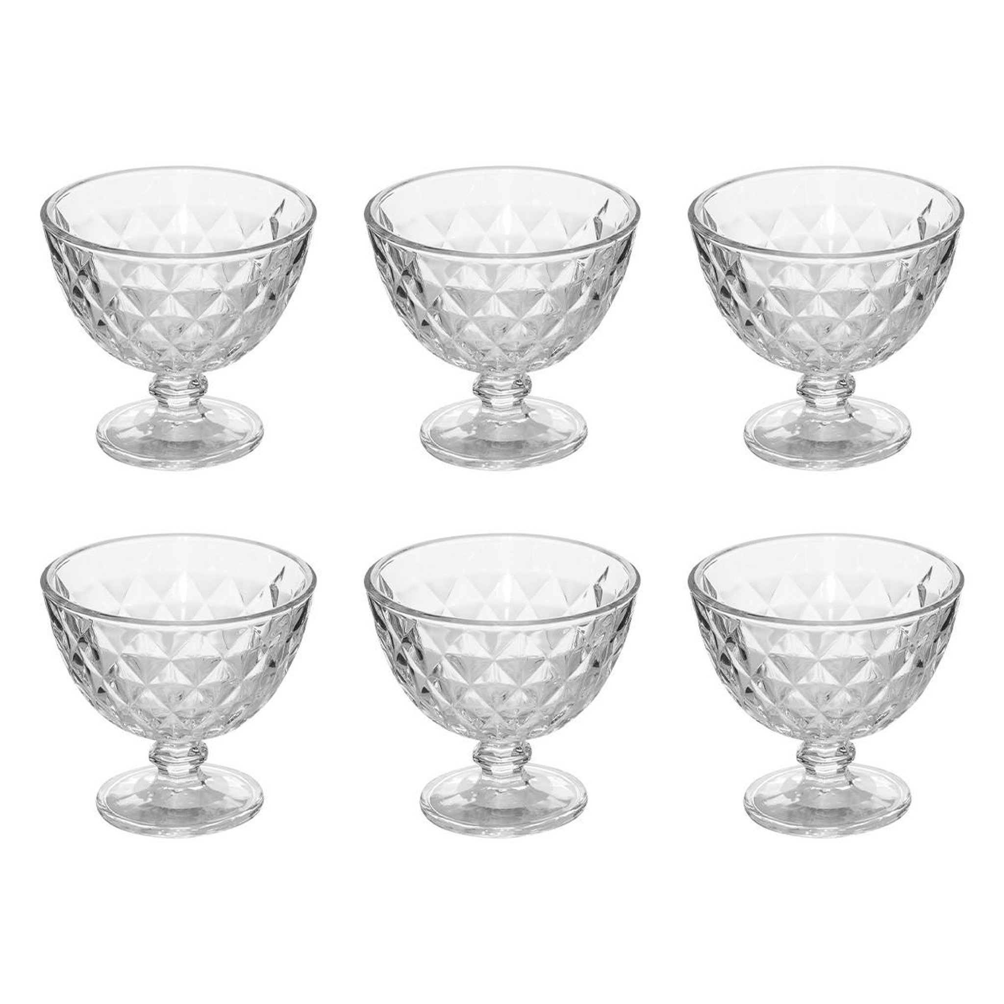 SECRET DE GOURMET Lot de 6 coupes à glace  lea  30cl transparent