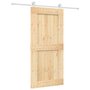 Voir la diapositive 2 : VIDAXL Porte coulissante et kit de quincaillerie 95x210 cm pin massif