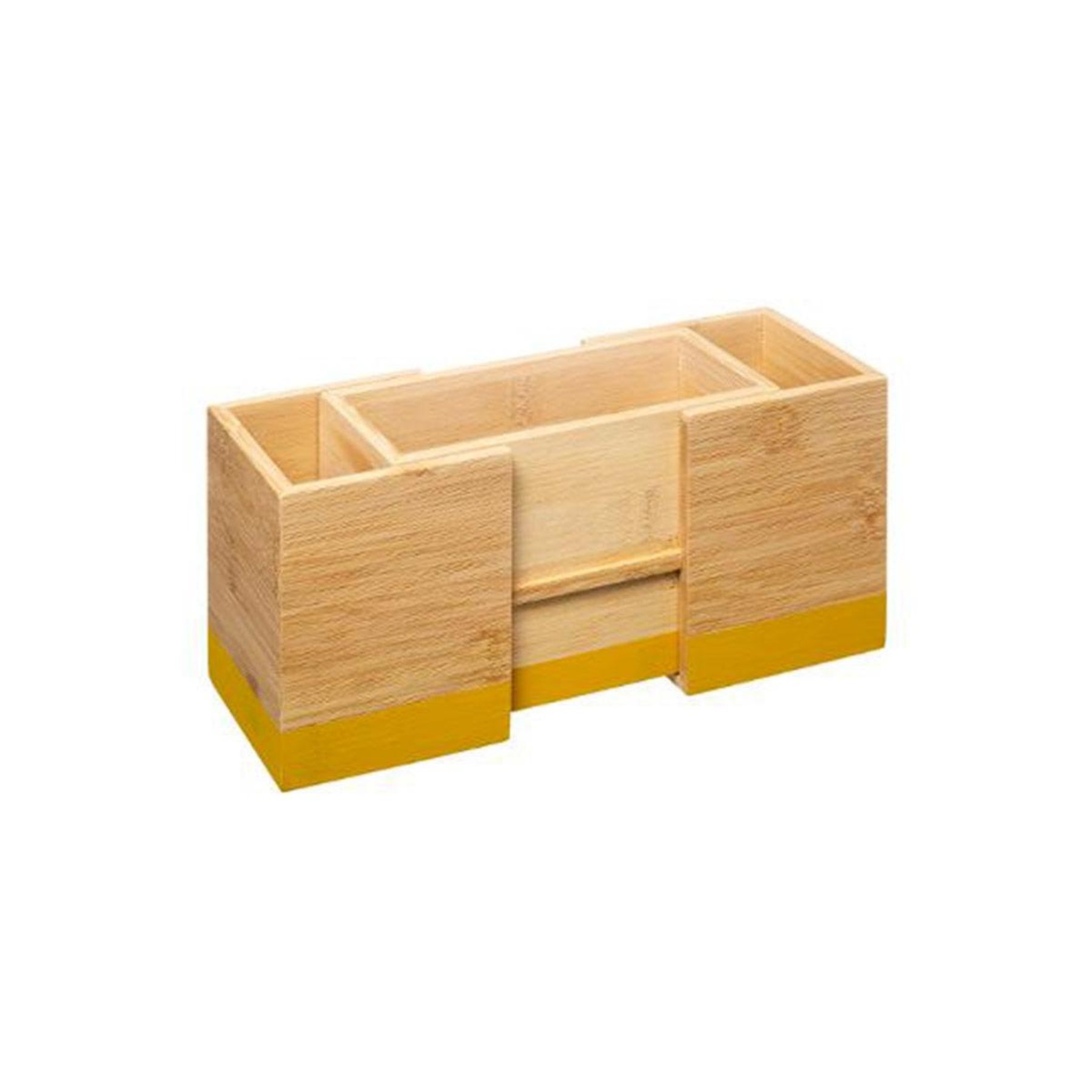Voir la diapositive 2 : FIVE Pot range-couverts bambou  modern  18cm moutarde