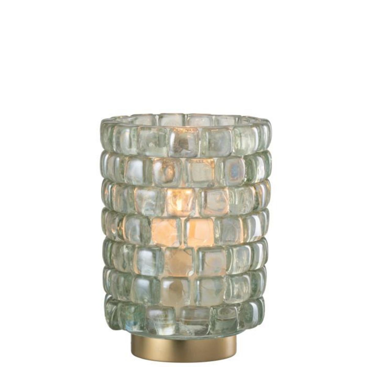 Paris Prix Photophore en Verre  Mosaïque  20cm Transparent