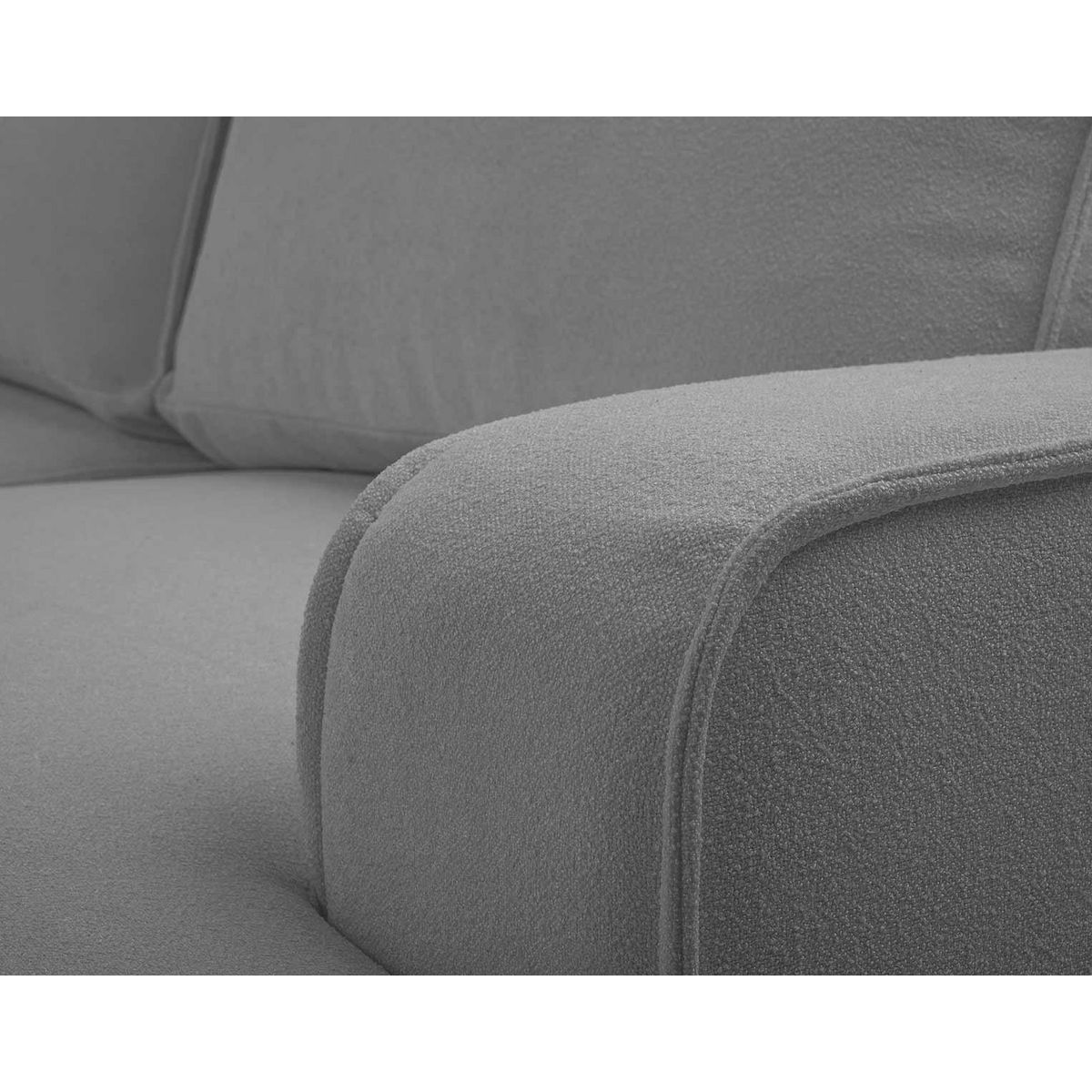 BEST MOBILIER Nessino - canapé d'angle droit 4 places - convertible avec coffre - en tissu texturé