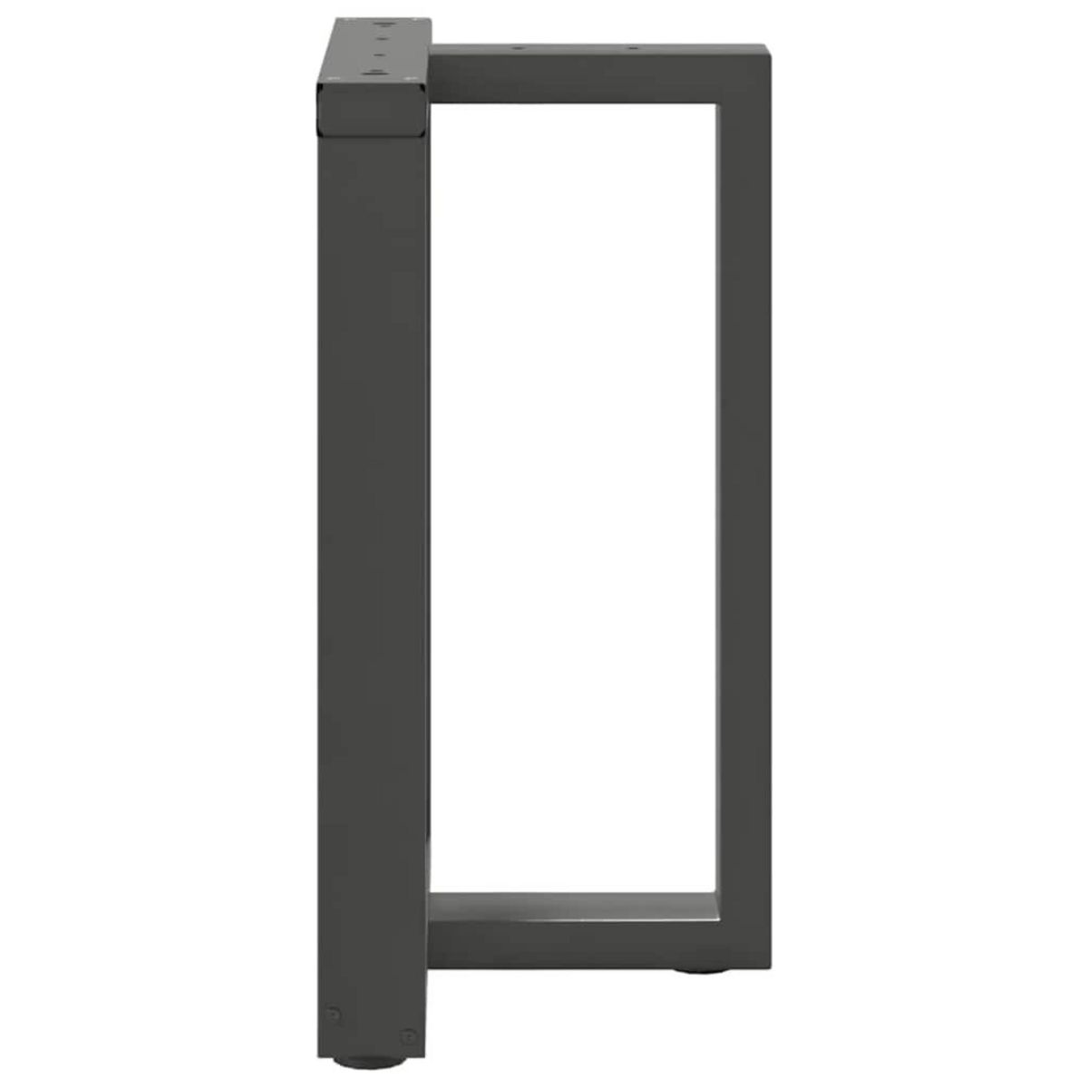 VIDAXL Pieds de table a manger forme de T 2 pcs 50x35x(72-73) cm acier