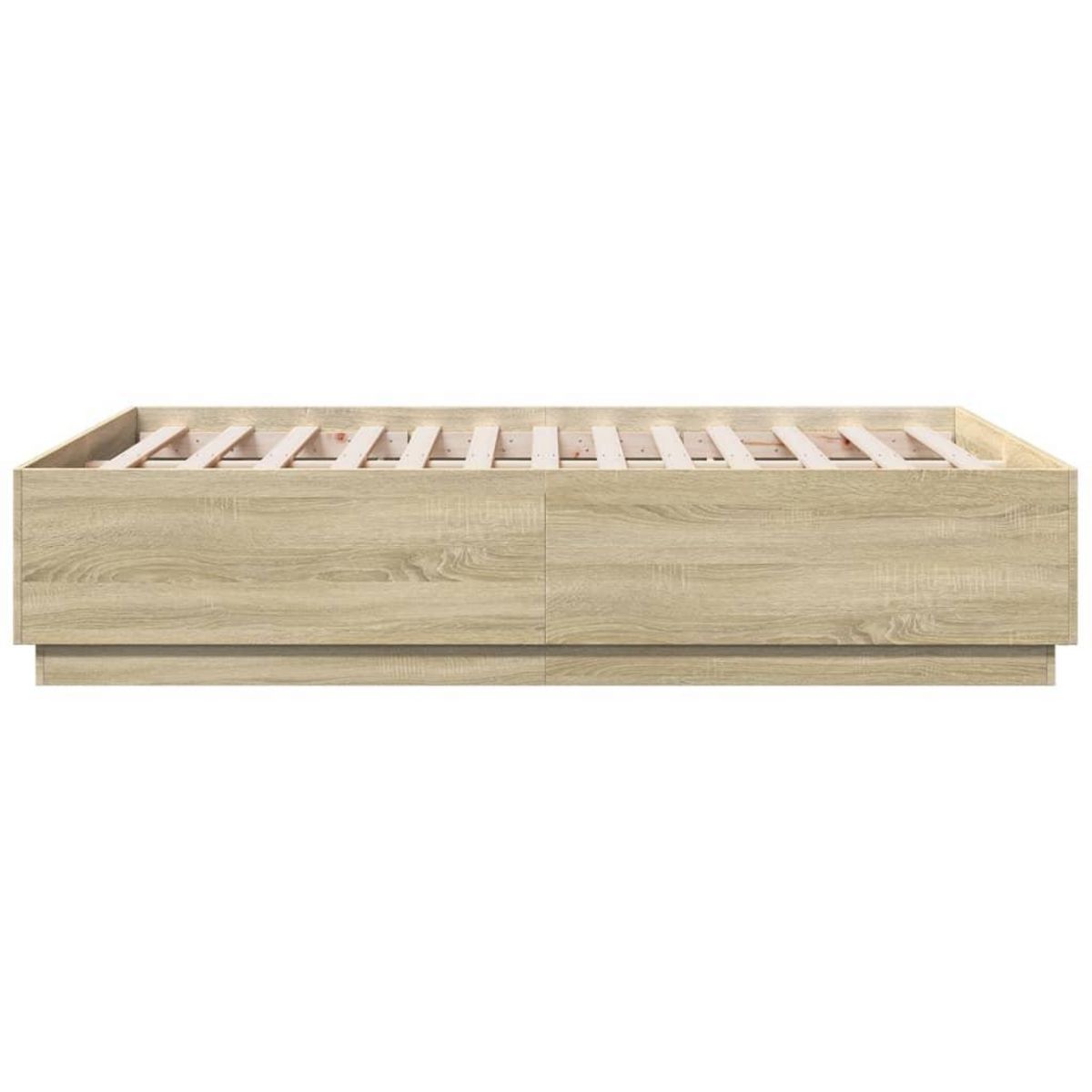 VIDAXL Cadre de lit sans matelas chene sonoma 120x190 cm