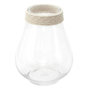 Voir la diapositive 1 : Paris Prix Vase Design en Verre  Cordage  25cm Transparent