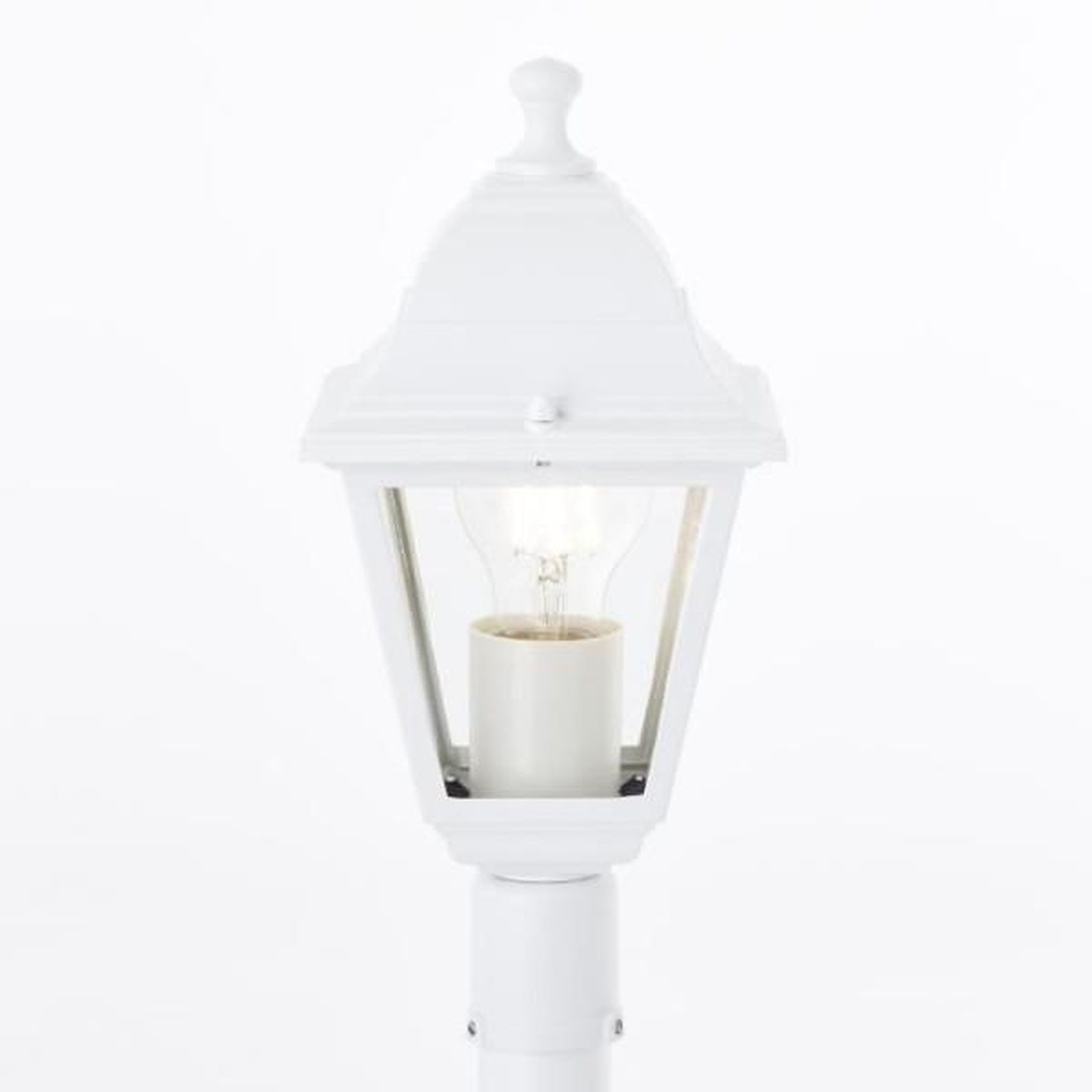 Voir la diapositive 5 : BRILLIANT Lampadaire extérieur - BRILLIANT - NISSIE - Blanc - Métal/Verre - 1xE27 60W - IP44