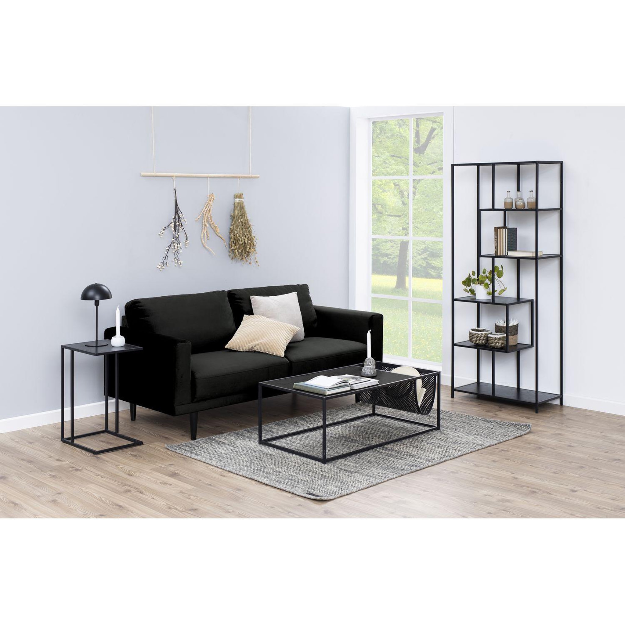Voir la diapositive 4 : TOILINUX Table basse rectangulaire avec range magazine en mdf et métal