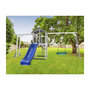 Voir la diapositive 3 : Axi House AXI Structure de jeu Beach Tower Gris Blanc cadre escalade balancoire Nid Summer et Toboggan Bleu