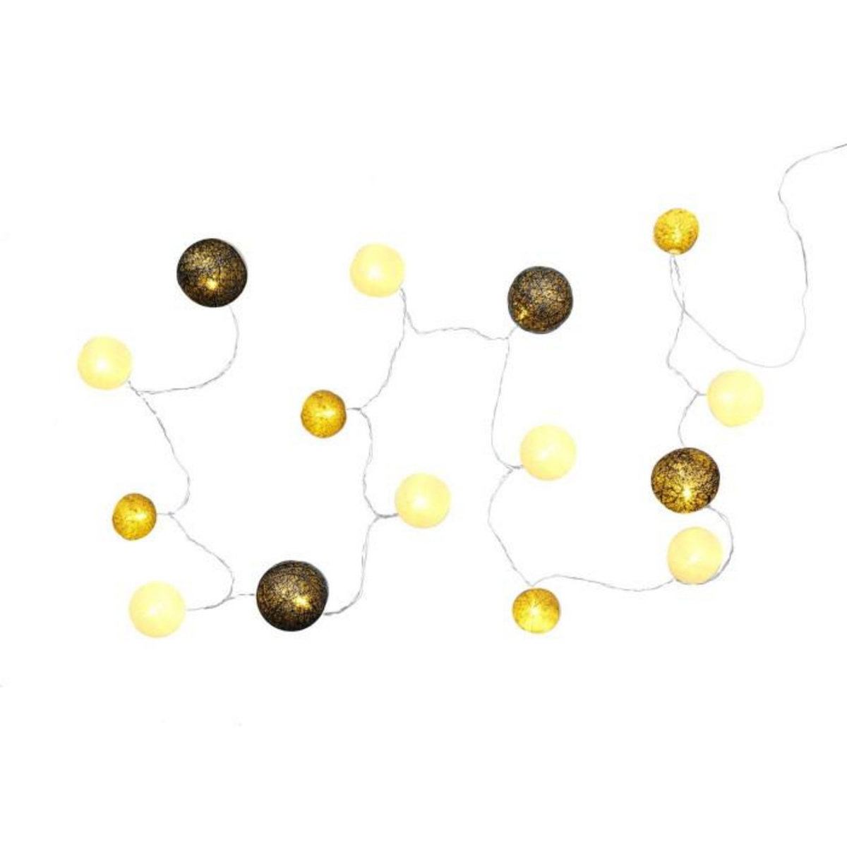 Paris Prix Guirlande Lumineuse Led  Boule  360cm Gris