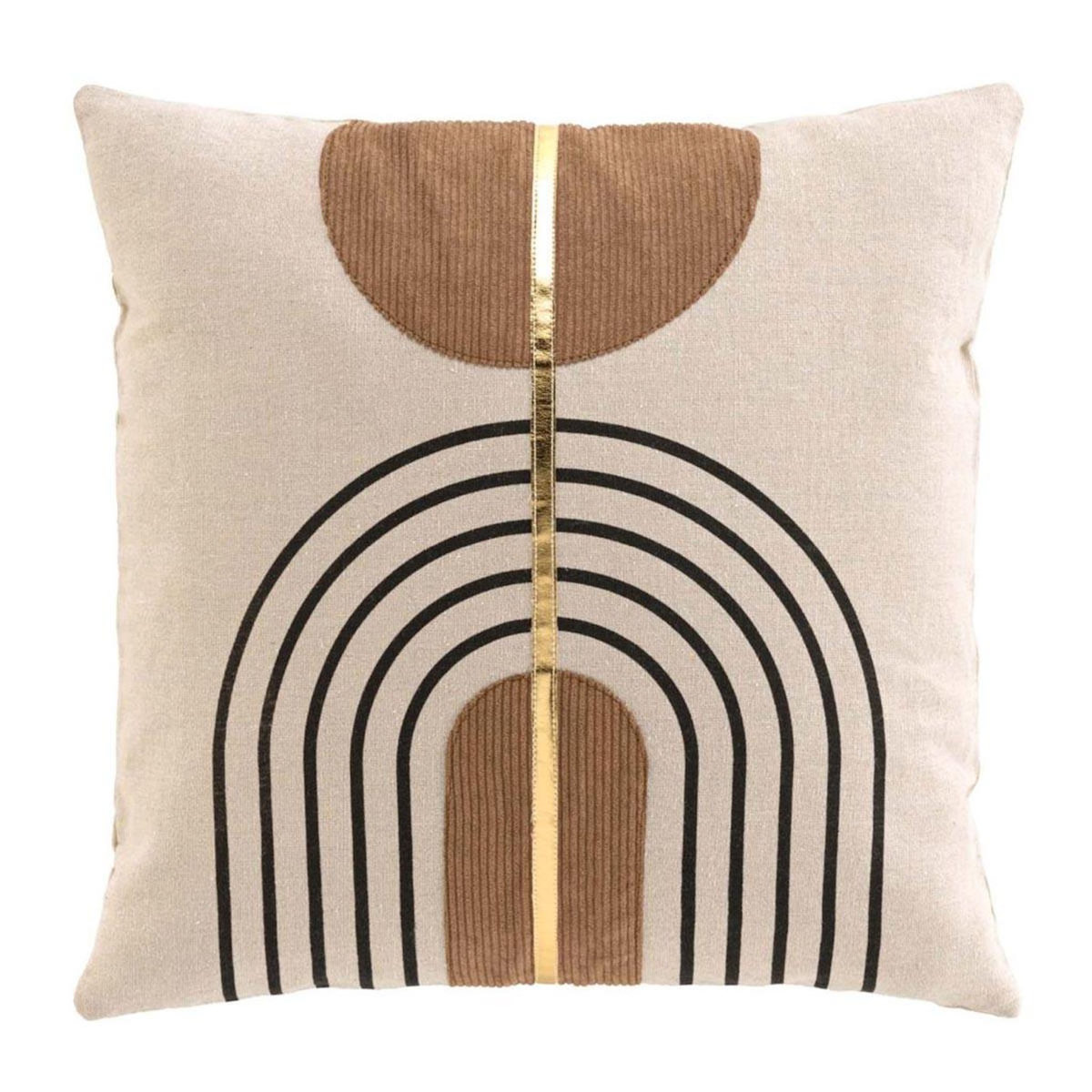 Paris Prix Coussin Déco Imprimé  Spyro  45x45cm Naturel