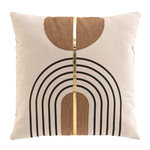 Paris Prix Coussin Déco Imprimé  Spyro  45x45cm Naturel