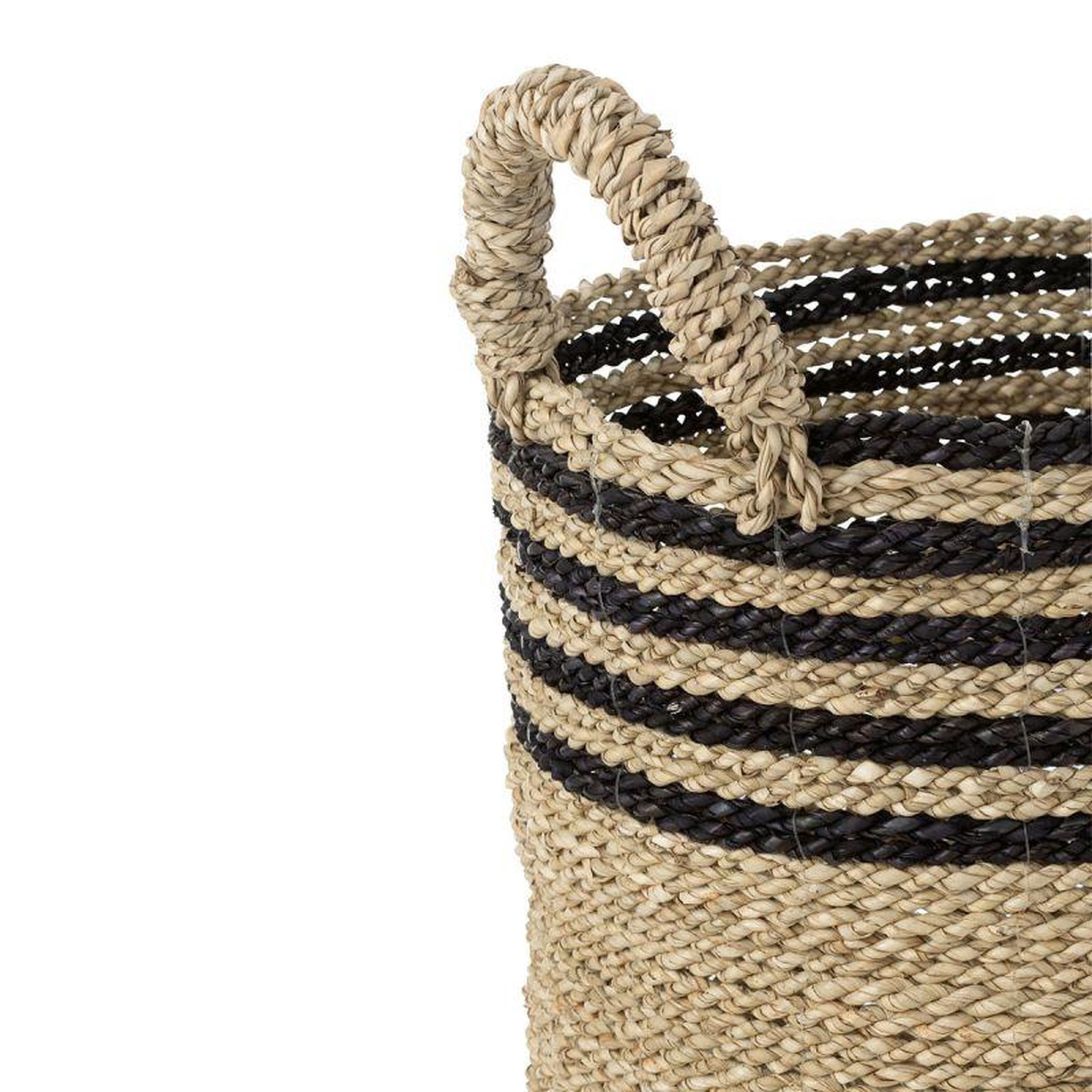 Voir la diapositive 3 : Paris Prix Lot de 3 Paniers de Rangement  Aline  46cm Naturel & Noir