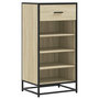 Voir la diapositive 2 : VIDAXL Etagere a chaussures chene sonoma 48x38x97,5 cm bois ingenierie