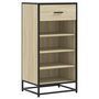 Voir la diapositive 2 : VIDAXL Etagere a chaussures chene sonoma 48x38x97,5 cm bois ingenierie