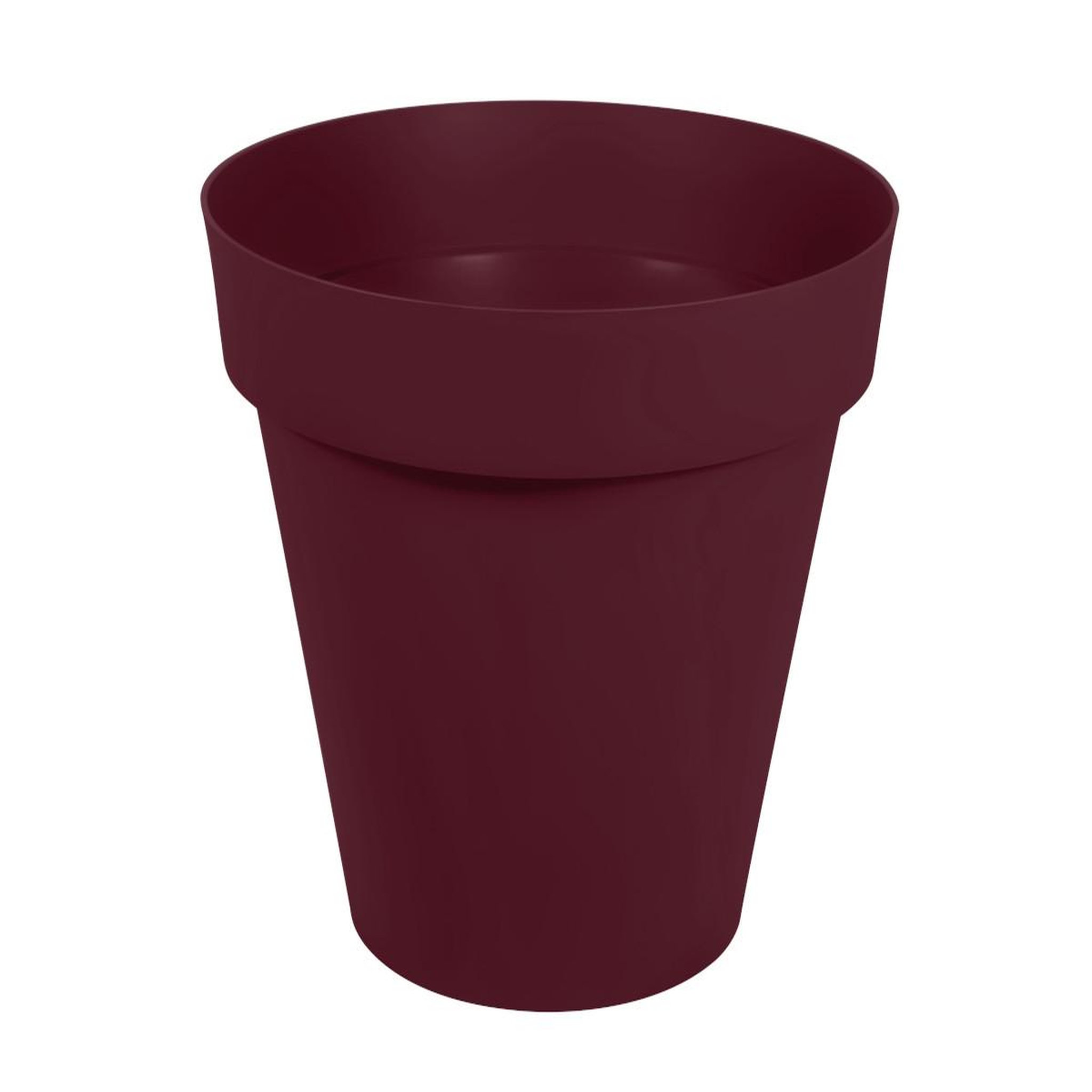 Voir la diapositive 1 : Eda Pot de fleur rond Toscane Ø 80 x H.66 cm - Rouge bourgogne - Eda
