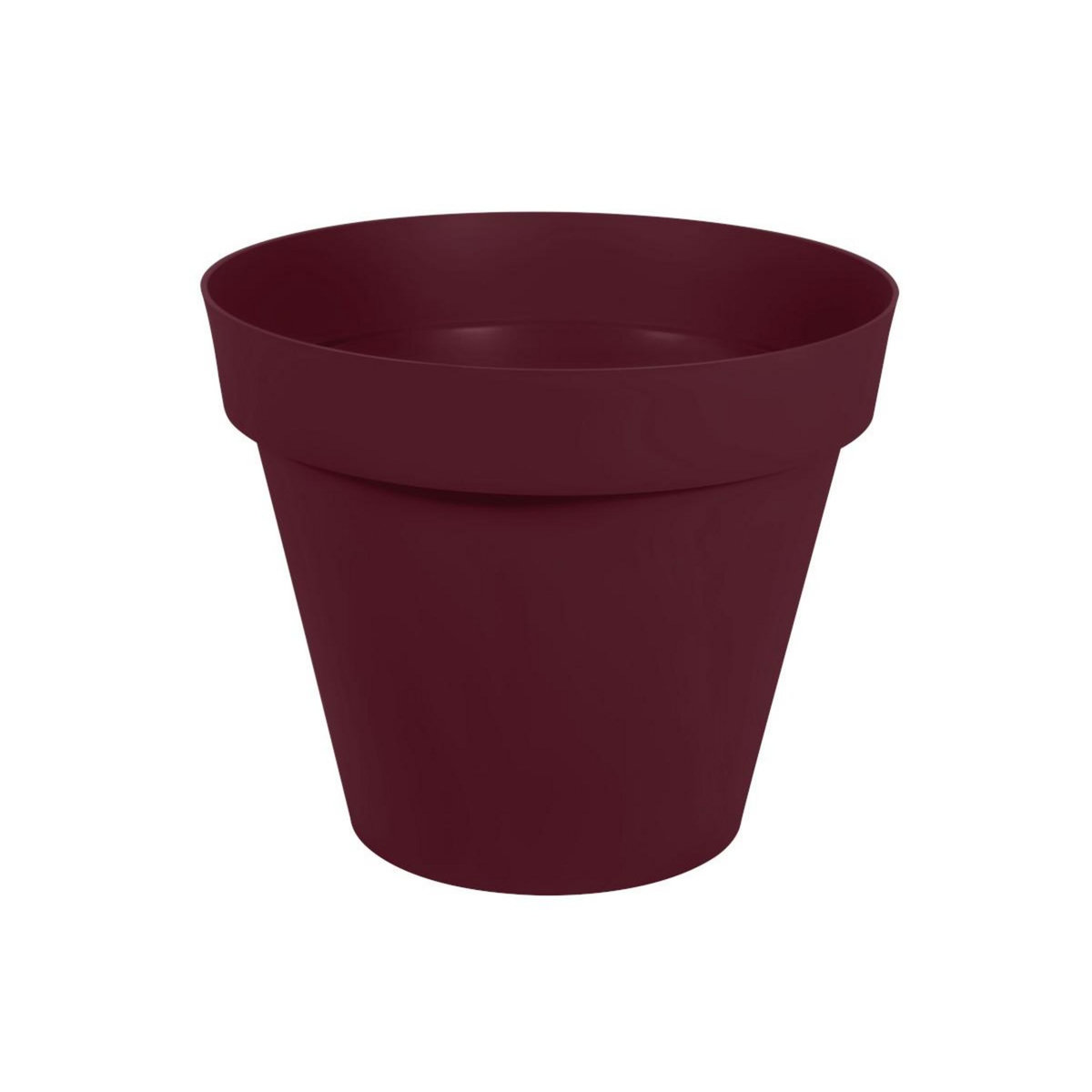 Eda Pot de fleur rond Toscane Ø 80 x H.66 cm - Rouge bourgogne - Eda