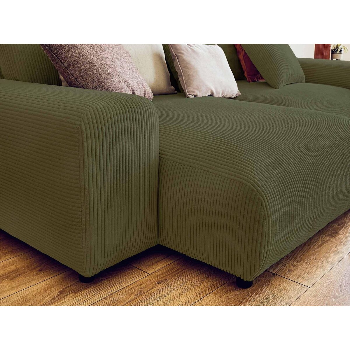 LISA DESIGN Garance - canapé d'angle réversible - 4 places - en velours côtelé