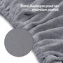 Voir la diapositive 4 : VIVEZEN Drap housse de protection en éponge pour coussin demi-rond 66 cm x 22 cm x 12 cm de table de massage - Gris