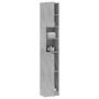 Voir la diapositive 4 : VIDAXL Armoire salle de bain Gris beton 32x25,5x190 cm Bois ingenierie
