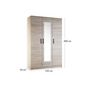 Voir la diapositive 4 : BEST MOBILIER Hayato - armoire - effet bois - 135 cm