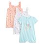 Voir la diapositive 1 : INEXTENSO Lot de 3 combishorts bébé fille