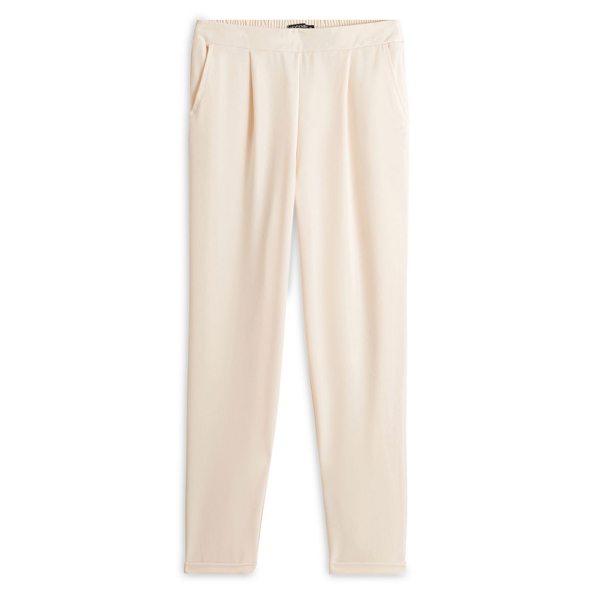 INEXTENSO Pantalon molleton élastiqué blanc femme