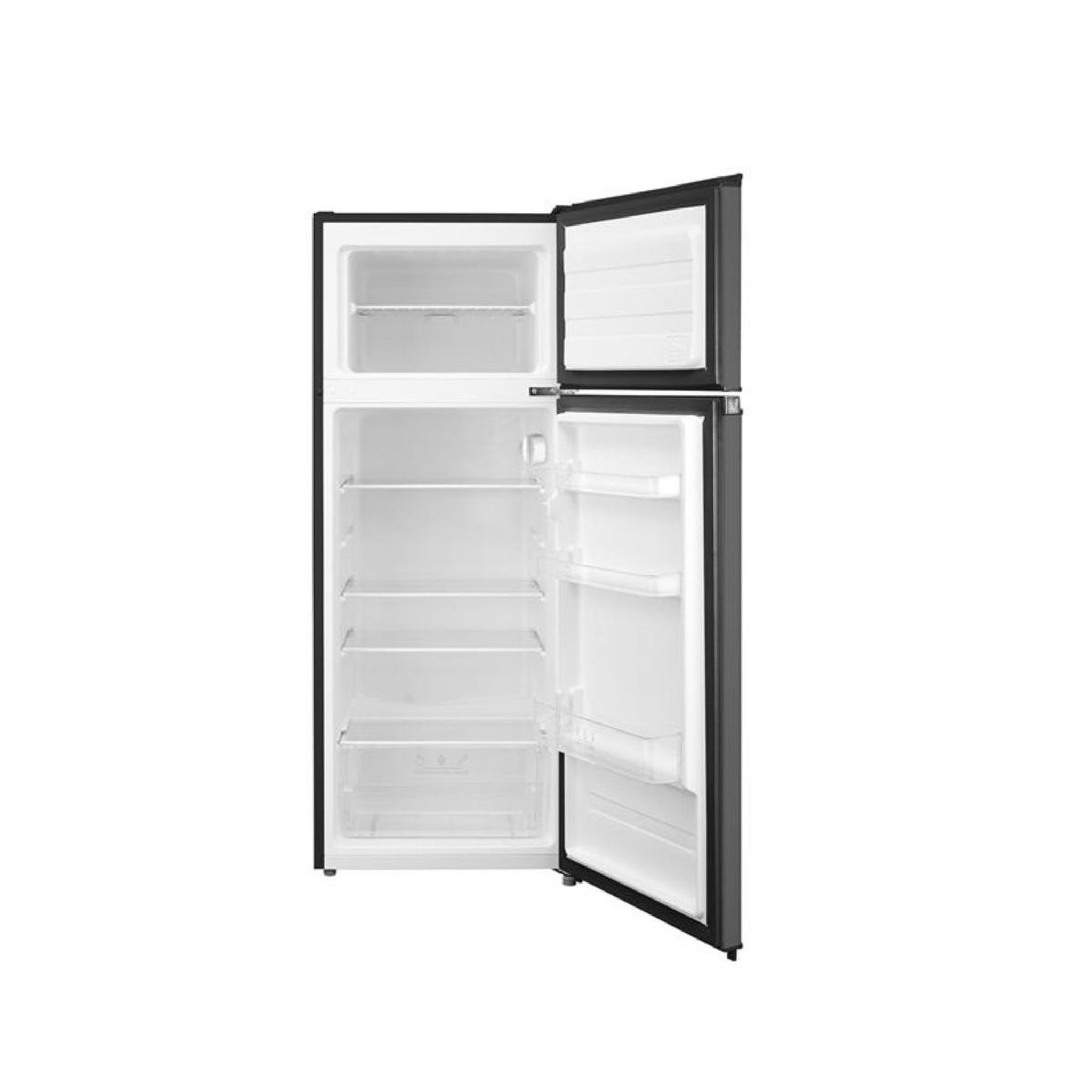 Voir la diapositive 3 : Glem Réfrigérateur combiné 55cm 204l statique noir - grf2104bk