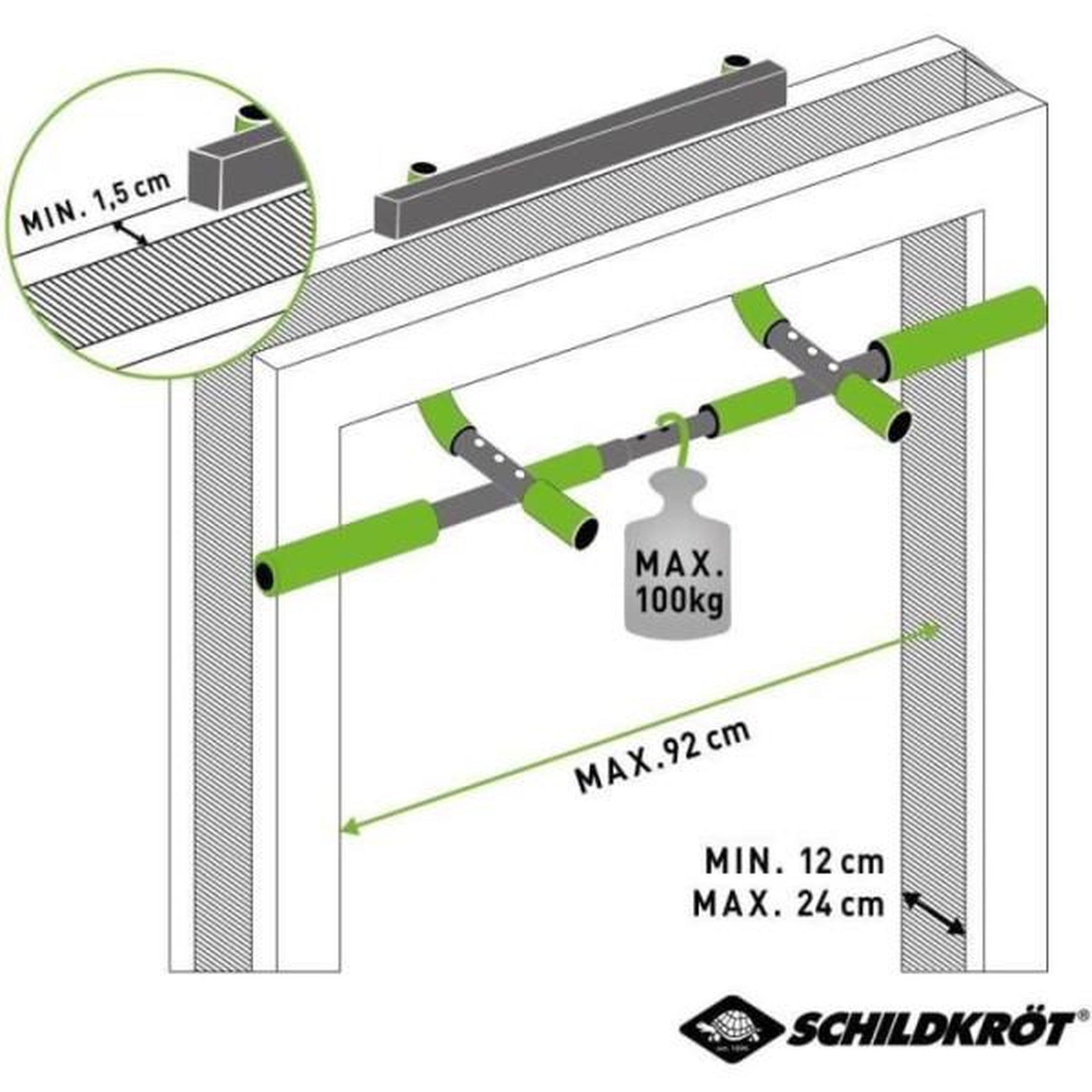 Voir la diapositive 3 : SCHILDKROT Barre porte de traction -multifonctionnelle - schildkröt