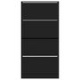 Voir la diapositive 6 : VIDAXL Armoire à chaussures 4 tiroirs rabattables noir 80x21x163,5 cm