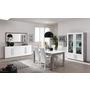 Voir la diapositive 2 : Buffet moderne laqué blanc brillant décor bêton marbré 4 portes TORINO
