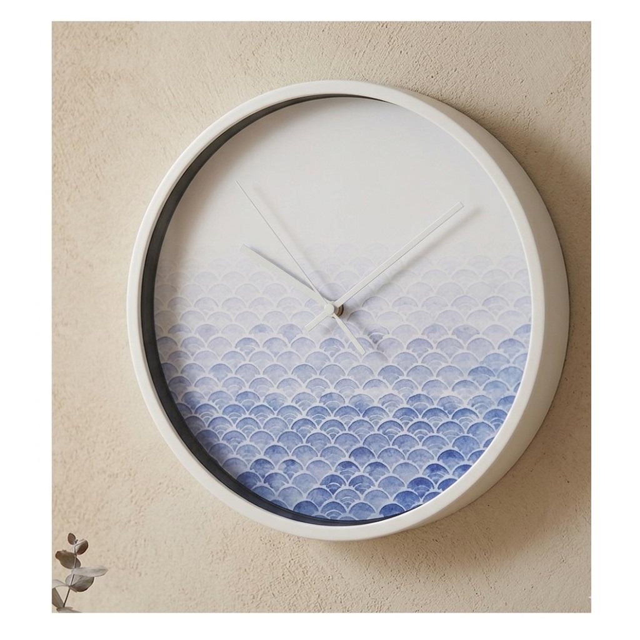 Voir la diapositive 5 : Eden Horloge modele blue wave design et moderne