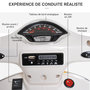 Voir la diapositive 6 : HOMCOM Scooter moto électrique enfants 6 V dim. 102L x 51l x 76H cm musique MP3 port USB klaxon phare feu AR blanc Vespa