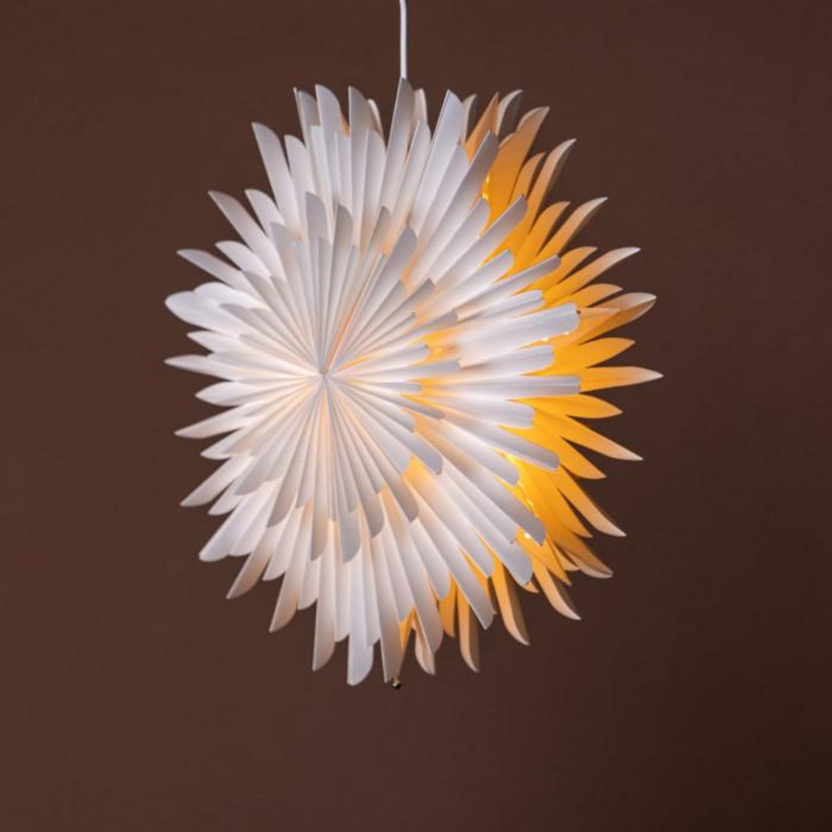 Paris Prix Lampe Suspension Design  Selen  46cm Blanc