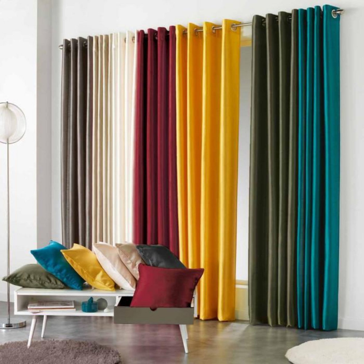 Paris Prix Housse de Coussin  Shana  40x40cm Bordeaux