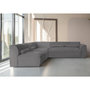 Voir la diapositive 4 : BEST MOBILIER Felix - canapé modulable d'angle gauche 5 places en tissu texturé