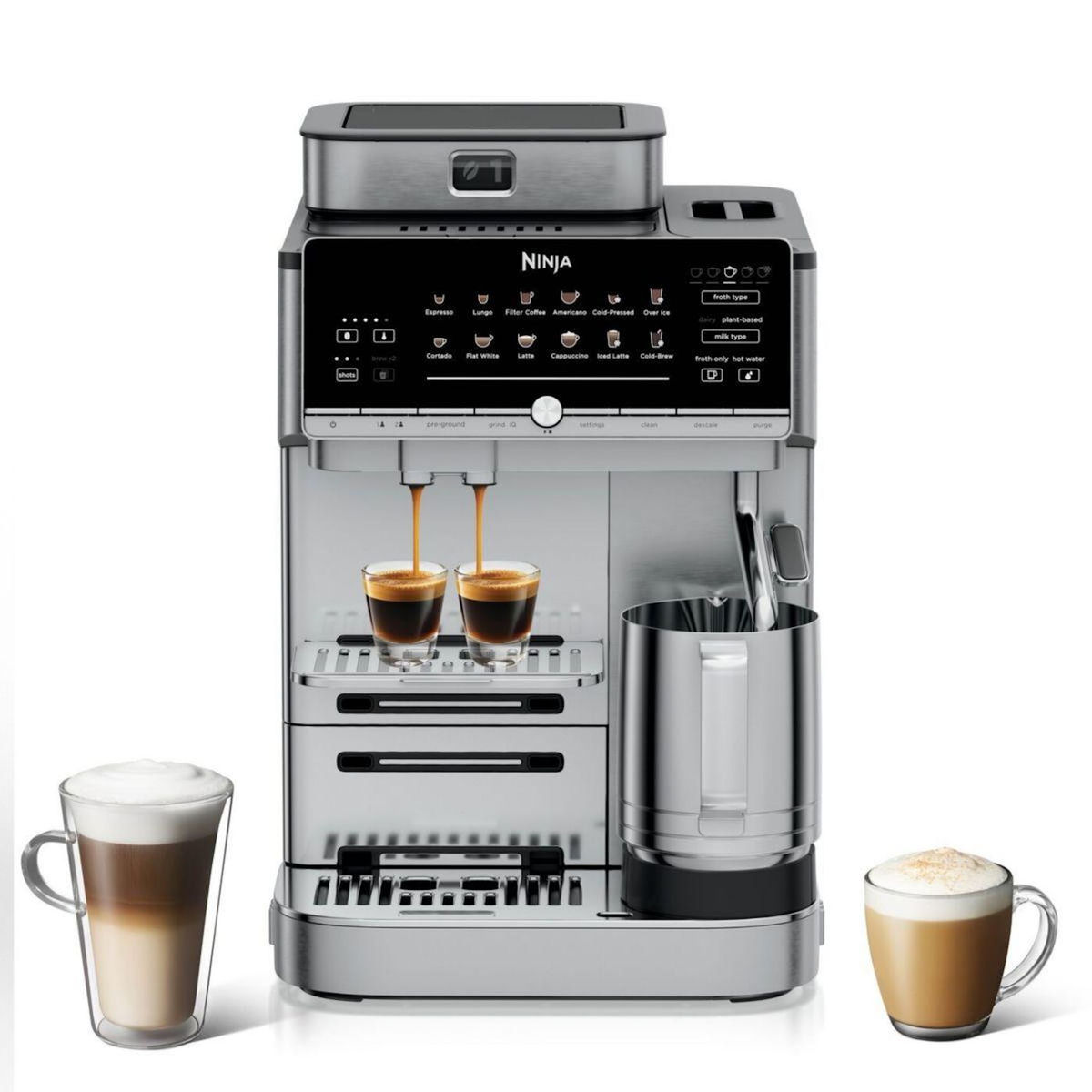 NINJA Expresso Broyeur Machine à café automatique AutoBarista Pro AE1052EU - Technologie GrindIQ