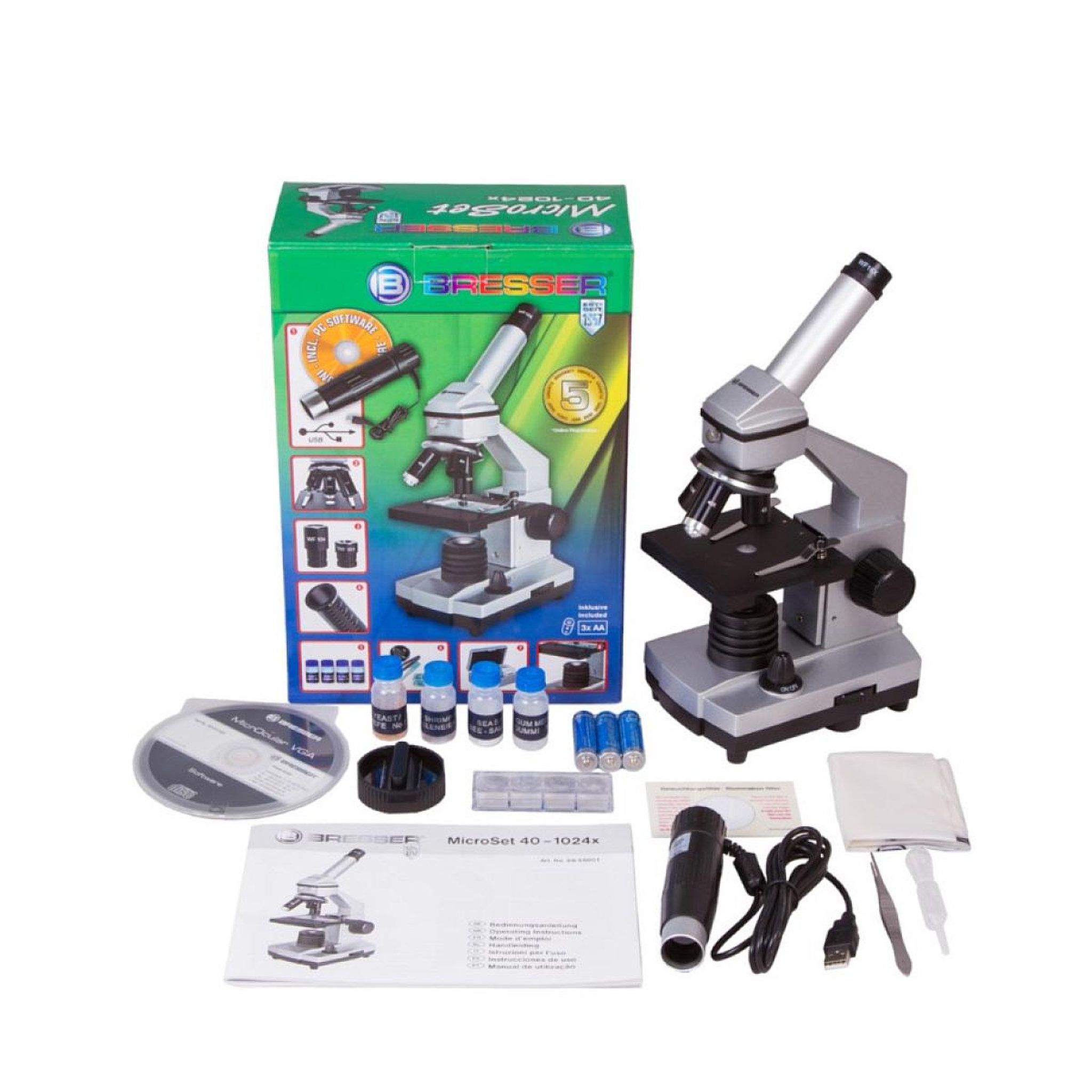 Voir la diapositive 3 : Bresser Microscope  Junior 401024x, sans étui